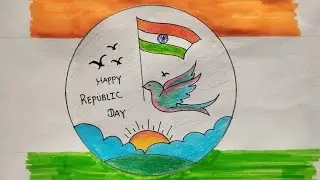 Very easy republic day drawing for beginners / independence day drawing easy 