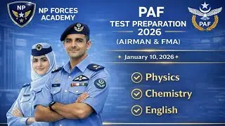 PAF Test Preparation 2026 | Airman & FMA | Physics, Chemistry & English | NP Forces Academy