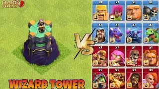 MAX WIZARD TOWER VS ALL MAX TROOPS(CLASH OF CLANS) #coc #clashofclans #wizardtower