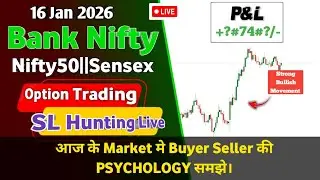 16 January Bank Nifty Stoploss Hunting Live Trade || #expiry Live Trading || #slhunting #trading