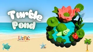 How to Make a Clay Turtle Pond | DIY Clay Art Tutorial | UzFa Creations