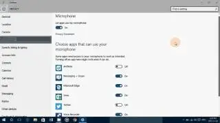Windows 10 November update Microphone privacy settings