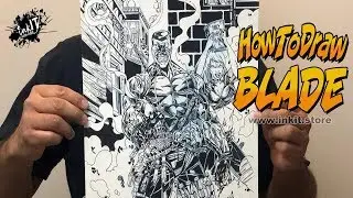 How to Draw Blade the Marvel way (FROM THE MOVIE)