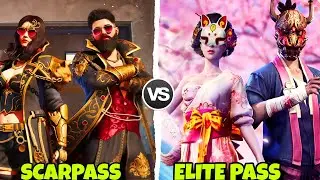 Scarfall 2.0 Season 1 Vs Free Fire Elite Pass Compare || Scarfall 2.0