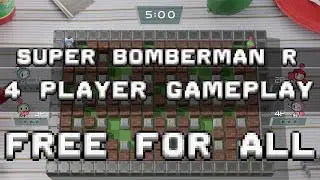 Super Bomberman R: 4 Player Free-for-All Match in Old-school Special