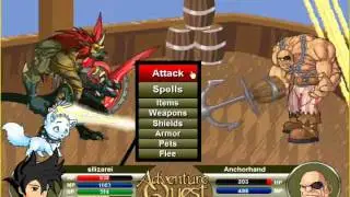 AdventureQuest Silizarei vs Gracefang, Uncle Sham & Krakathan