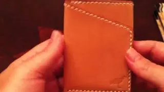 Buzzard Brain Leather- Slim Wrap wallet Hermann Oak Tannery natural veg tan wallet.