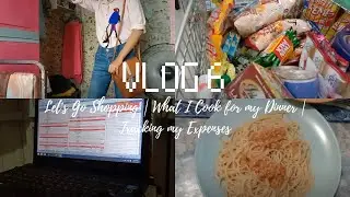 Vlog 6 | Let's Go Shopping | What I Cook for my Dinner | Tracking my Expenses 💸