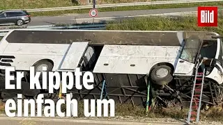 Unfall: Reisebus aus Tschechien in Niederbayern umgekippt | Bayern