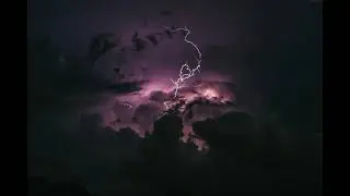 Sufi Meditation Sounds │ Storm Nature Rain Thunder │ 1 Hour Purple Rainstorm