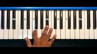 B Flat Major Arpeggio #arpeggiopiano #pianotutorial #simplepiano #keyboardtutorials #fingerexercises