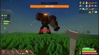 Killing a Big Chunk with a Wooden Axe | Muck