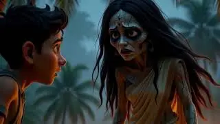काले जंगल की बिना परछाईं वाली चुड़ैल 😱 | 3D Horror Story Hindi | Scary Jungle Movie#long 