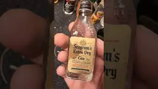 1966 Seagram's Extra Dry Gin 1/10 Pint Vintage Bottle