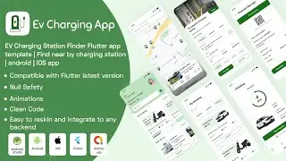 EV Charging Station Finder Flutter app template | Find near by charging station | android | iOS app