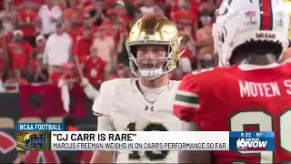 &lsquo;CJ Carr is rare&rsquo;: Notre Dame coach Marcus Freeman weighs in on QB&rsquo;s performance so far
