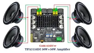 Gold-A543Cvr TPA3116D2 50W+50W Class D Amplifier | Best Class D Amplifier | You Like Electronic