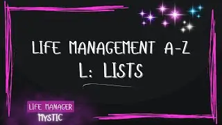 Alignment Cards for Letter L: Lists &ndash; Life Management A&ndash;Z Series
