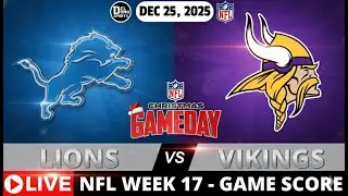 DETROIT LIONS VS MINNESOTA VIKINGS 🏈 NFL Christmas Day 2025 🎄 Week 17