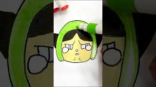 Vẽ Crybaby x Powerpuff Girls - Buttercup - BAHAKIDS Drawing #shorts