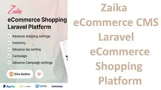 Zaika eCommerce CMS Laravel eCommerce Shopping Platform