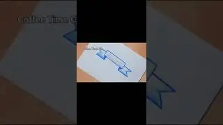 How to draw ribbon banner step by step tutorial | Easy drawing idea | Coffee Time CT