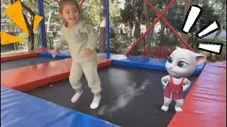 EYVAH !! CAT ANGELA GELDİ !! PARKTA NAZLI NIN PEŞİNİ BIRAKMADI !!  #funny #oyunparkı  #viral #barbie