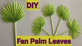 DIY Fan Palm Leaves/Paper Palm leaf/Paper Leaves/Paper Leaf/Paper Craft/Fan Palm Leaves with Paper