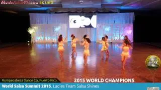 WSS15 Feb5. Ladies Team Salsa Shines World Champions Rompecabeza Dance Co, Puerto Rico. REC 4K UHD.