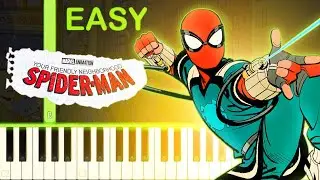 Your Friendly Neighborhood Spider-Man Theme Song - EASY Piano Tutorial