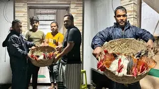 আমাদের নতুন বাড়ীতে মুরগীওয়ালা সুজন ভাই 🐓 ৫ টা দেশি রাতা মোরগের ওজন ৭ কেজি ১০০ গ্রাম 👍