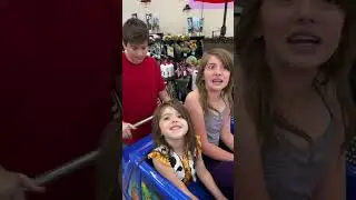 Teenage Girl STUCK In Toddler Race Car Theme Shopping Cart