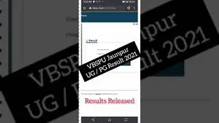 VBSPU Jaunpur UG / PG Result 2021|Download Now VBSPU Jaunpur UG / PG Result 2021