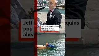 Jeff Bezos mannequins have been popping up all over Venice ahead of his lavish wedding. #BBCNews