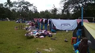 Kemah evaluasi penggalang rakit SMPN 1 Pecalungan 2019