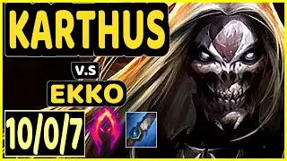 GILIUS (KARTHUS) vs EKKO - 10/0/7 KDA JUNGLE CHALLENGER GAMEPLAY - EUW