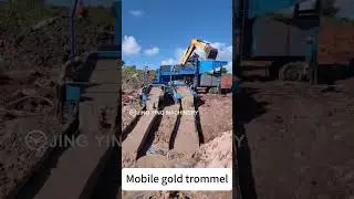 Mobile gold trommel sand gold washing plant #mobile #gold #trommel #mining #jycrusher