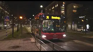 Sweden, Stockholm, bus 74 ride from Sickla kaj to Strandbergsgatan + walk