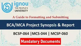 A Guide to Formatting and Submitting IGNOU BCA/MCA Project Synopsis & Report | StudyStool |