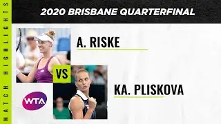 Alison Riske vs. Karolina Pliskova | 2020 Brisbane Quarterfinal | WTA Highlights