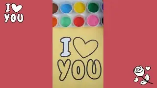 creative diy sand painting I-Love-you/sand art/ coloring I-Love-you