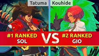 GGST ▰ Tatuma (#1 Ranked Sol) vs Kouhide (#2 Ranked Giovanna). High Level Gameplay