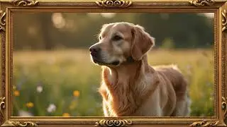 Golden Retriever in Nature&rsquo;s Light | Free Frame 4K Dog TV Screensaver #support