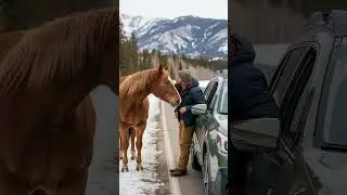 Horse saves baby from freezing to death. #rescue #animal #wildlife
