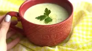 Крем суп из брокколи с сыром и сливками