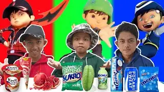 PILIH KARAKTER BOBOIB0Y SESUAI MAKANAN 1 WARNA PART 6! SAPUTRA JADI HALILINTAR😱 | Mikael TubeHD