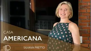 CASA EM ESTILO AMERICANO, com telhado com quedas, tijolos a vista, tesoura em madeira