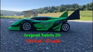 Serpent Natrix 3S Speedrun.....140 kmh / 87 mph 