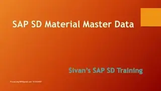 Material Master Data MM01 MM02 MM03 | Sivan's SAP SD Training