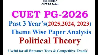 CUET PG 2026: Theme wise Past 3 Year's Paper Analysis : Political Theory